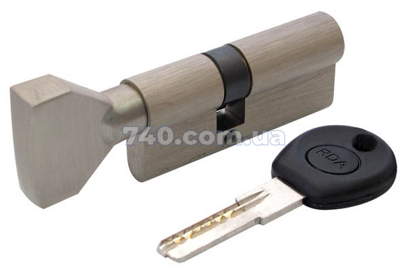 Циліндр RDA 70 мм (35x35Т) ключ-тумблер матовий нікель 40-0022945 фото