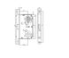 Дверной замок Bonaiti B SLIM PZ 50/85 цилиндровый Никель 40-0020853 фото 2