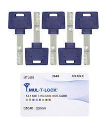 Комплект ключів MUL-T-LOCK Interactive+/MTL600 5KEY+CARD 430049 фото