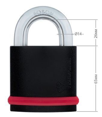 Замок висячий Mul-T-Lock NE12L Interactive+ 264S+ 3key dnd3D_blue_ins ns_shackle 25мм 12мм box_m 44-8541 фото
