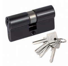 Цилиндр RDA 60 мм (30x30) ключ-ключ черный 40-022913 фото