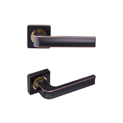 Дверная ручка GAVROCHE Californium-CF A1 черный с патиной/золото 49-198 фото