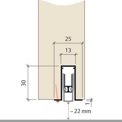 Поріг висувний PLANET FT 13x30mm/22mm 48 db 850 мм дерев'яні FIRE 44-9519 фото