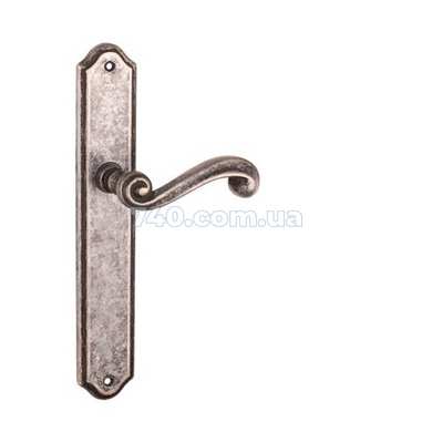 Дверна ручка на планці Tupai CARLA 704 античне срібло з поворотником WC 40-00704472 фото