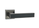 Дверна ручка LINDE А-2015 матовий антрацит з чорною вставкою 40-602015 фото
