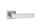 Дверна ручка LINDE А-2015 матовий хром з білою вставкою 40-002015 фото