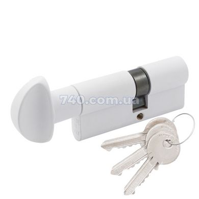 Цілиндр Cortelezzi 60 мм (30x30T) ключ-тумблер, білий