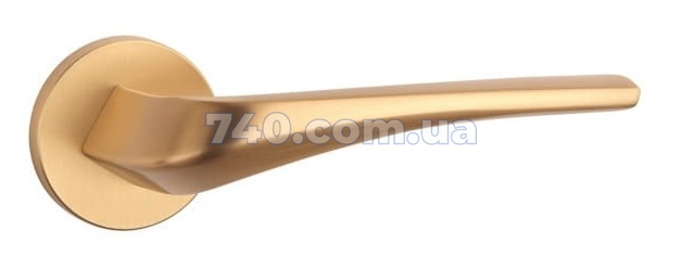 Дверная ручка APRILE Dalia R 7S AS матовая латунь (тонкая розетка) 40-2345815 фото