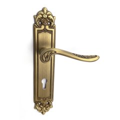 Ручка дверна на планке Fadex Daisy 202/P29(Decor). B02 - бронза матовая PZ 44-9903 фото