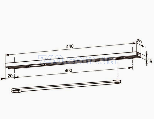 Скользящий канал DORMAKABA G96N20 для ITS96, DIN Right (x = 8), DIN Left (x = 7) серый 49-2742 фото