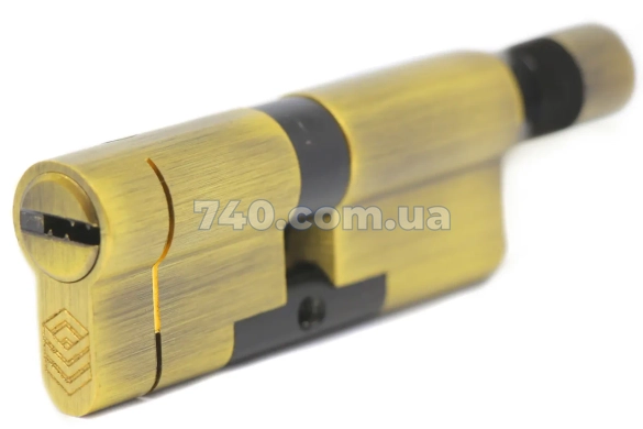 Циліндр HardLock серії К 60 мм (30Tx30) ключ-тумблер бронза 44-8839 фото