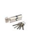 Циліндр GERDA H-PLUS ключ-тумблер 30TX45 5кл. нікель сатин 44-10879 фото 1