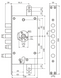 Дверной замок Mottura 3D.788, левый (Art.3D788S800054) 40-0139015 фото 2