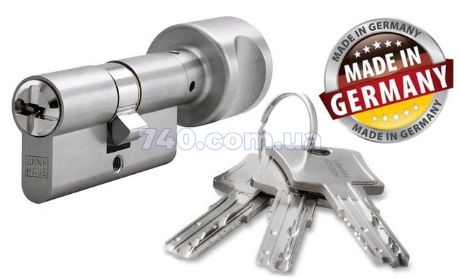 Цилиндр Winkhaus N-TRA 3 ключа 60мм (30x30) ключ-тумблер 5053205 фото