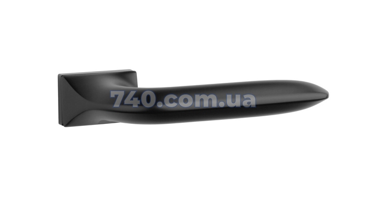 Дверна ручка APRILE Gladiola RTH 7S чорний матовий (тонка розетка) 45-267 фото