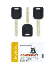 Комплект ключей CONSTRUCT RAY2 3KEY+CARD 430053 фото