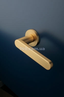 Дверна ручка APRILE Alora R 7S AS матова латунь (тонка розетка) 45-112 фото