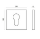 PZ - накладка под ключ Forme Fixa Squared/Slim. C01 - хром полированный 44-7415 фото 2