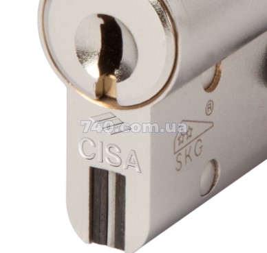 Дверной цилиндр Cisa RS-3S 90 мм(40х50Т)ключ-тумблер хром 40-0038081 фото