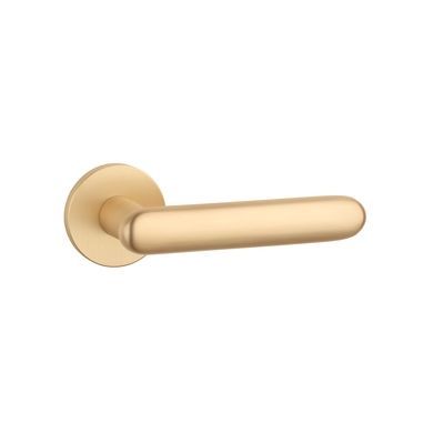 Дверная ручка STILE LARKA R 7S ST, матовая латунь GOLD SATIN (тонкая розетка) 50-1145 фото