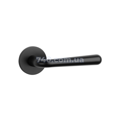 Дверная ручка APRILE Irga R 7S AT черный матовый (тонкая розетка) 44-8258 фото