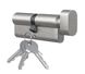 Цилиндр MEDOS 60 мм (30x30Т) ключ-тумблер сатин никель 40-056767 фото 1