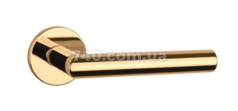 Дверная ручка APRILE Arabis R 7S AT полированная латунь PVD (тонкая розетка) 45-106 фото