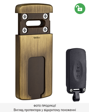 Протектор DISEC Magnetic_3G MG220mini Lever_key Oval 12мм Бронза_сатин 3клас BS 3key KM0P70 Зовнішній 400129360 фото