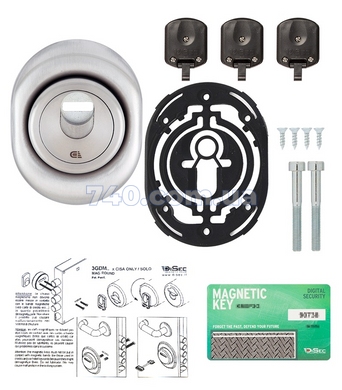 Протектор DISEC Magnetic_3G 3G2FM din Oval 25мм Нерж.сталь_мат 3клас IT 3key KM0P3G Наружный 40-0029230 фото