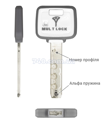 Комплект ключів MUL-T-LOCK MTL800/MT5+ 3KEY+CARD 430054 фото