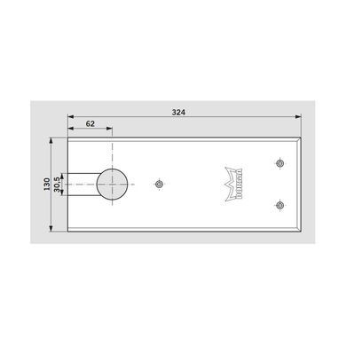 Кришка для підлогового дотягувача DORMAKABA BTS84 нержавіюча сталь 49-2744 фото