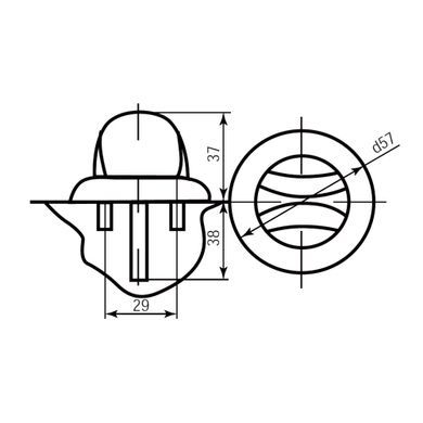Дверная задвижка COMIT C-03C античная латунь 40-0023244 фото