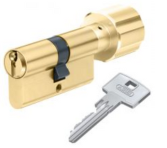 Дверний циліндр ABUS S60P, ключ-тумблер, 60 (30х30Т) золото 44-5238 фото