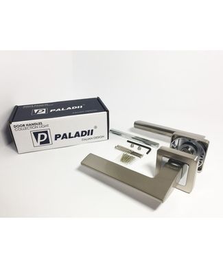 Дверная ручка PALADII розета квадратная алюминий AL МАРГО SN/CP сатен/хром 44-8226 фото