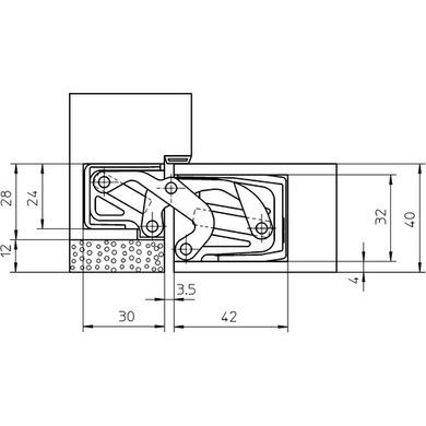Петля дверна прихована SIMONSWERK Tectus TE 311 3D FVZ 40 F1 хром матовий 60 кг 50-946 фото