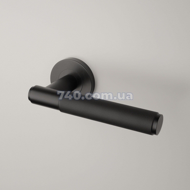 Дверна ручка STERK 1741 R чорний (на розеті PRO 8 мм) 45-860 фото