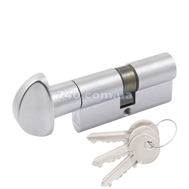 Цилиндр Cortelezzi Primo 117F 70 мм (30x40T) ключ-тумблер матовый хром 40-0052860 фото