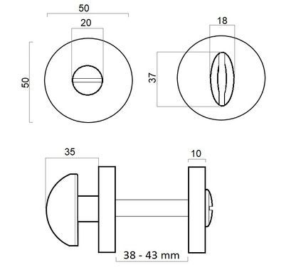 WC - накладка Forme Fixa Round/NS34. B02 - бронза матова 43-66827050 фото