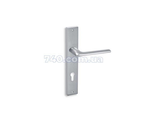 Дверная ручка на планке CONVEX 1485 под цилиндр PZ матовый хром 44-4988 фото
