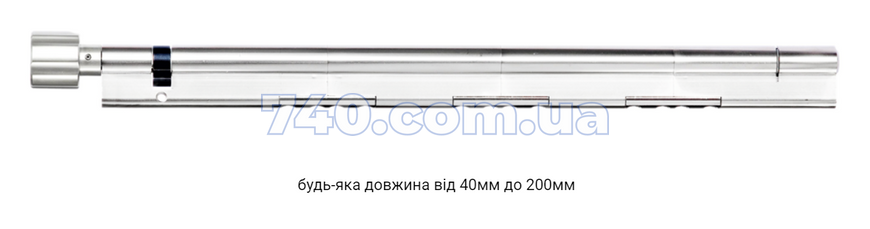 Дверный цилиндр ABUS VELA 1000MX Модульный, ключ-тумблер, 60 (30х30Т), 3 ключа, цвет - никель 44-6278 фото