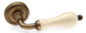 Ручка дверна Fadex Perugia 461V. B02 - бронза матова/бежева кераміка 40-02167887 фото