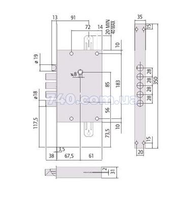 Дверные замки CISA 57.685.48 (Чиза 57685 48) с перекодировкой 40-0016462 photo