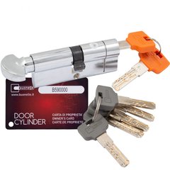 Циліндр Buonellе B10CP4050CPX7 40x50T мм ключ/тумблер, 5 ключів + 2 монтажних ключі, xром 44-7936 фото