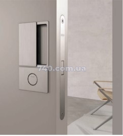 Дверна ручка AGB Wave для розпашних дверей під сантехнічний замок білий матовий 44-6618 фото