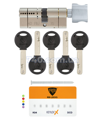 Циліндр RB din_kt Keylocx 62 nst 31X31T to_bn cam30 5key rb1 k04 box 49-2445 фото