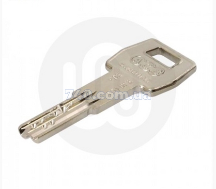 Цилиндр AGB Мод 5000PS/60мм, ручка AL-ключ, 30Tx30, матовый никель 44-8927 фото