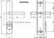 Защитная дверная фурнитура ROSTEX RX R 4 хром, 85 мм между осевое расстояние 40-0020201 фото 2