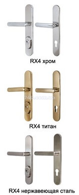 Защитная дверная фурнитура ROSTEX RX R 4 хром, 90 мм между осевое расстояние 40-0020203 фото
