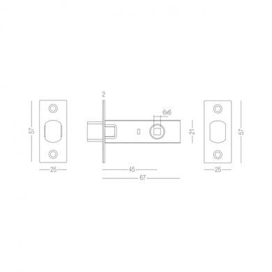 Дверная задвижка MVM/LINDE WC-100 матовый никель 49-3771 фото