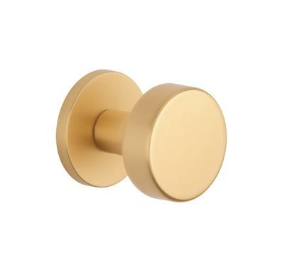 Дверна ручка-кноб APRILE RUTA R 7S AT двостороння фіксована (fix-fix) матова латунь GOLD SATIN 44-10173 фото